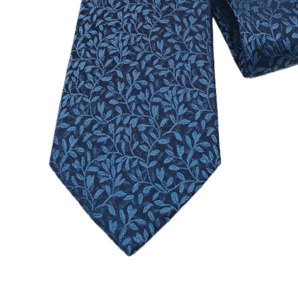 Awearness Kenneth Cole Silk Tie Men’s 62” Blue Floral Wedding Office Classic New